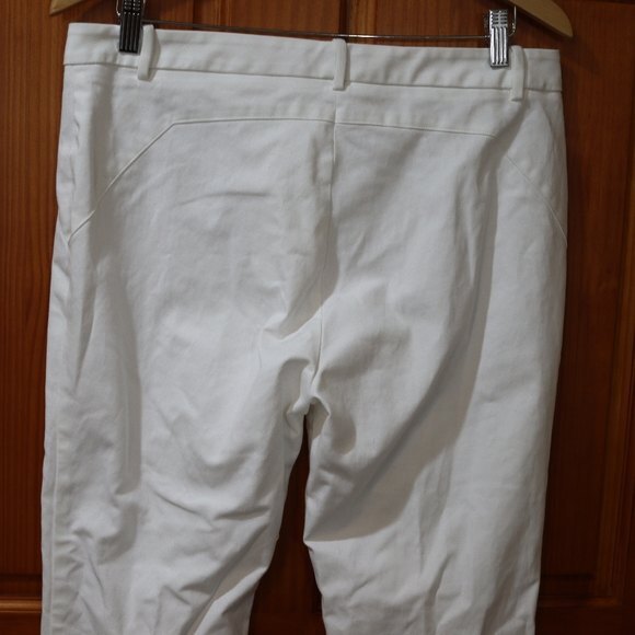 Calvin Klein White Ankle Gold Zipper Detail Pants 12 - Picture 4 of 12